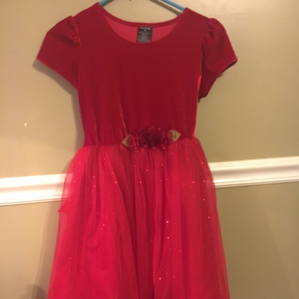Glamorous dark red.... girls size youth 12